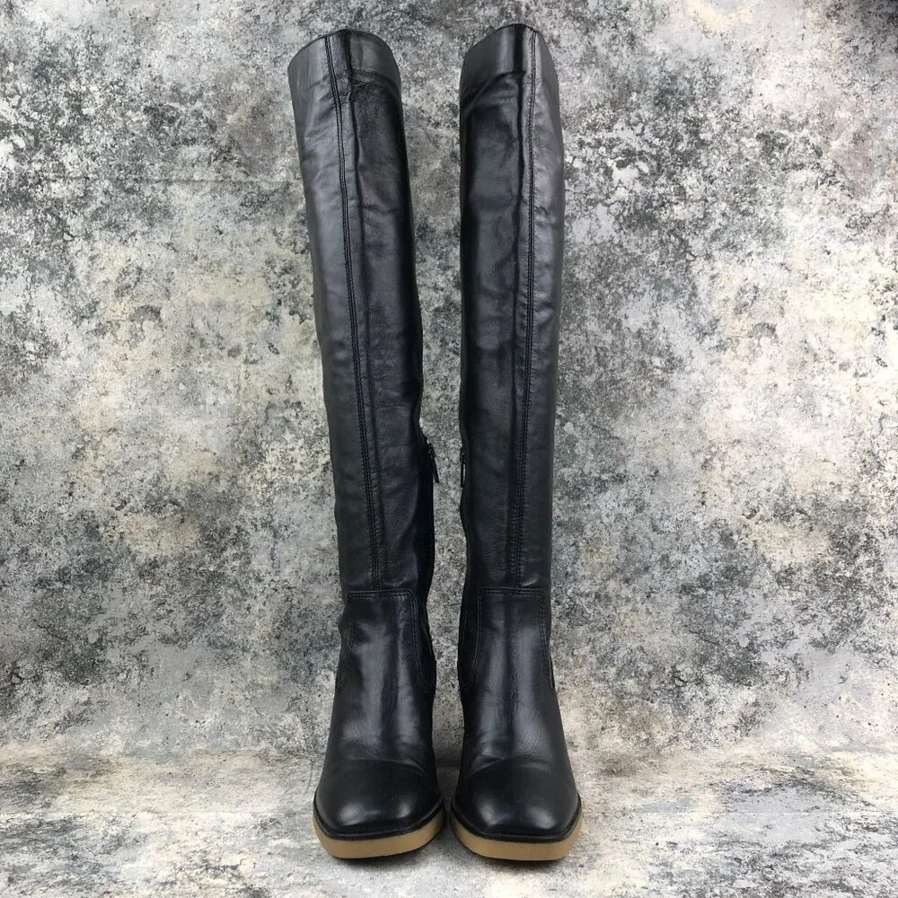 Vince Camuto BRAZIL Women's Size 7M Eyana Black Leather High Heel OTK Tall Boots